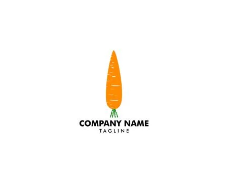 Carrot Logo Design Vector Template Stock Illustration