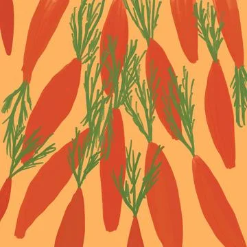 Carrot pattern, carrot print, carrot seamless pattern, vegetable illustration, h Stock Illustration