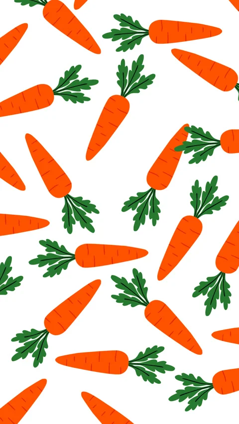Carrot Pattern Motion Graphic Background Fresh Orange Vegetable Animation Stock Footage 346501191
