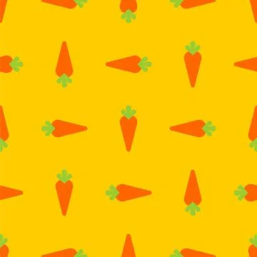 Carrot pattern seamless. Vegetable background. Children cloth texture Illustrazione stock