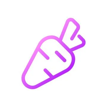 Carrot pixel perfect gradient linear ui icon Ilustração Stock