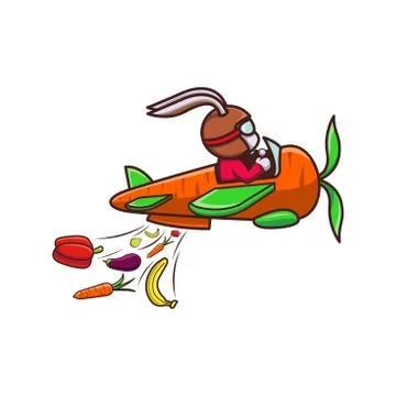 Carrot plane Stock Illustration