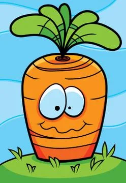 Carrot Planted Stock Illustration