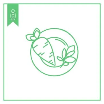 Carrot on plate Illustrazione stock