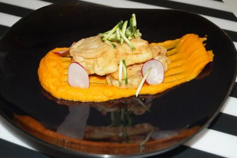 Carrot puree. Foto stock