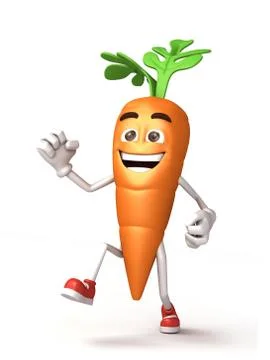 Carrot running Stock Illustration