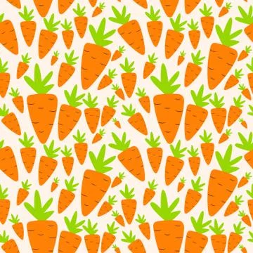 Carrot Seamless Pattern Background Vector Illustration Stock Illustration