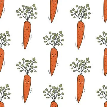 Carrot seamless pattern Stock Illustration