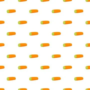 Carrot seamless pattern repeating vegetable food background Stock Illustration