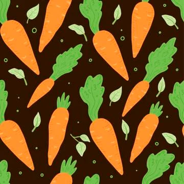 Carrot seamless pattern. Simple vector illustration Stock Illustration
