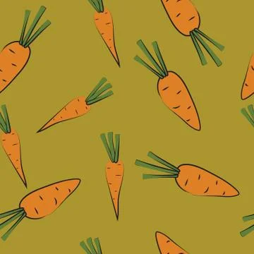 Carrot seamless pattern vector illustration イラスト素材
