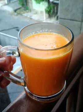 Carrot shake Stock Photos