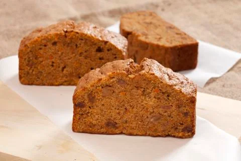 Carrot slice cake Stock Photos
