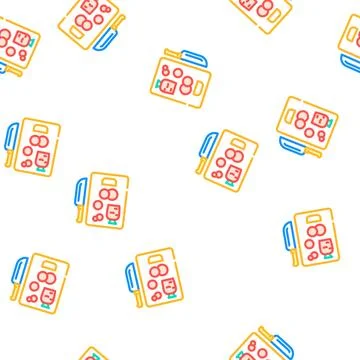Carrot slice ring vector seamless pattern Stock Illustration