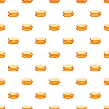 Carrot slices pattern creating a seamless food background Stock Illustration