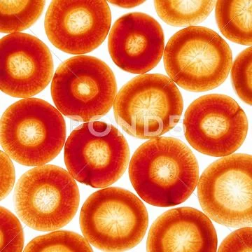 Carrot slices Stock Photos