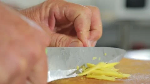Carrot slicing for cooking Video stock 145546692
