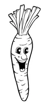 Carrot with smile Stock Illustration