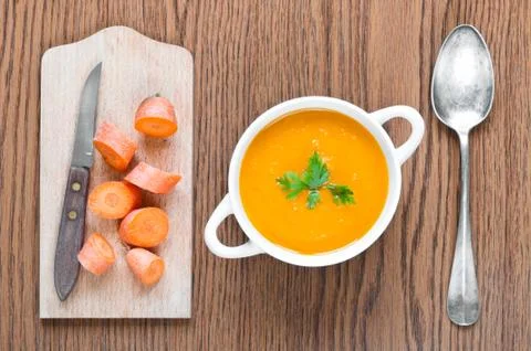 Carrot soup 스톡 사진