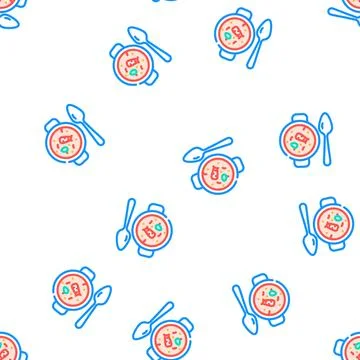 Carrot soup vector seamless pattern イラスト素材