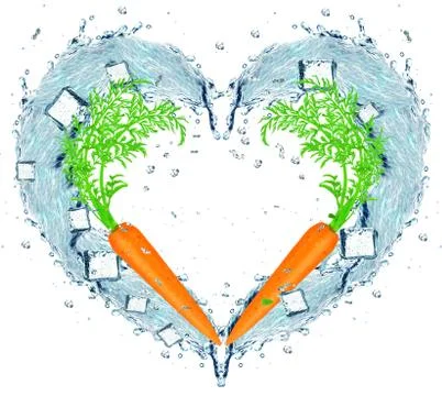 Carrot splash Stock Photos