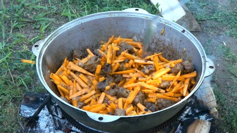 Carrot stew for Pilaf 스톡 동영상 94192201