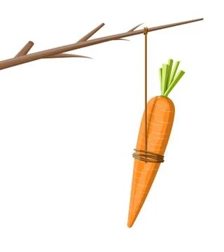 Carrot on a stick Stock Illustration