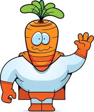 Carrot Superhero Stock Illustration