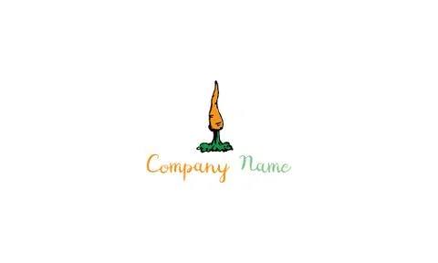 Carrot vector logo image Stock Illustration