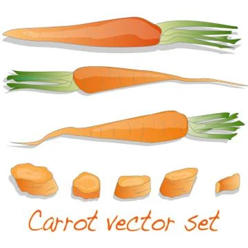 Carrot vector set Stock Illustration