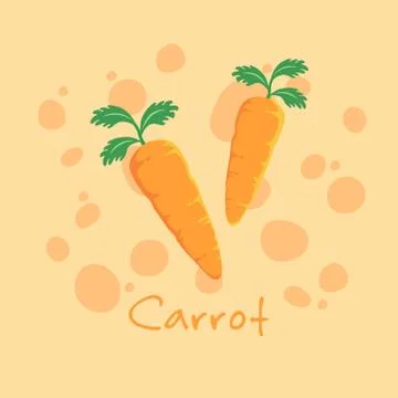 Carrot Vegetable Cartoon Vector Stock Illustration