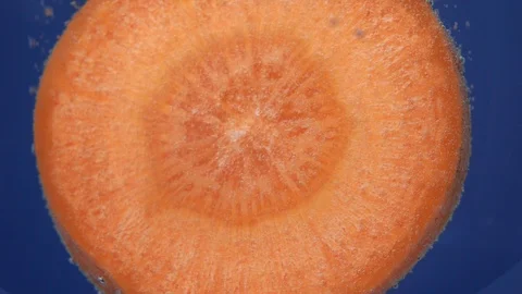 Carrot vegetable close-up, background in water, under water. background, texture Stock Footage 125865632