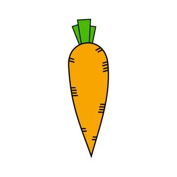 Carrot vegetable icon over white background. colorful. vector illustration Stock Illustration