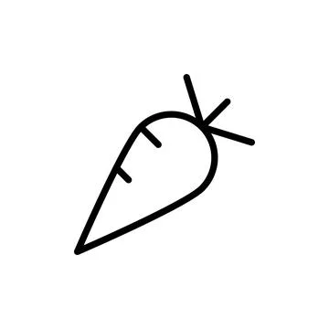 Carrot vegetable icon. Simple line vector elements of religious holiday for ui Stock Illustration