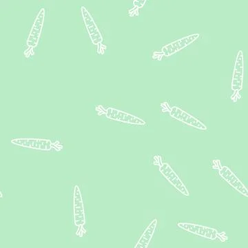 Carrot vegetable line seamless pattern Stock Illustration