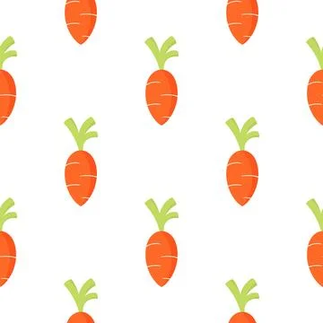 Carrot vegetable seamless pattern Stock Illustration