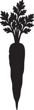 Carrot Vegetable Silhouette Illustration Ilustración de archivo
