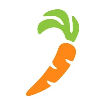 Carrot very simple vegetable vector Stock Illustration