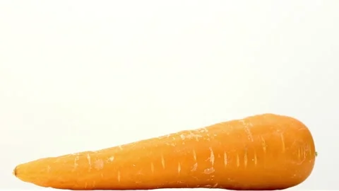  the carrot on white background Stock Footage 92601630