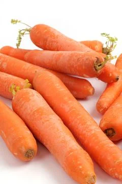Carrot on a white background Stock Photos