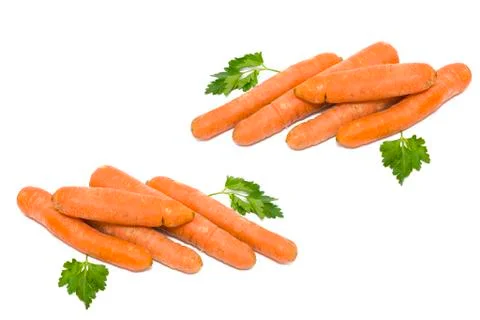 The carrot on white background Stock Photos