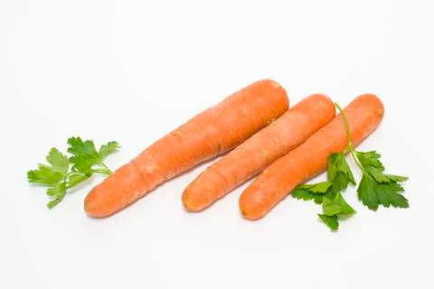The carrot on white background Foto stock