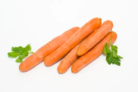The carrot on white background Stock Photos