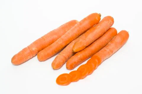 The carrot on white background Stock Photos