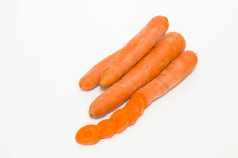 The carrot on white background Foto stock