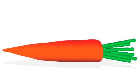 Carrot on white Stock-Illustration