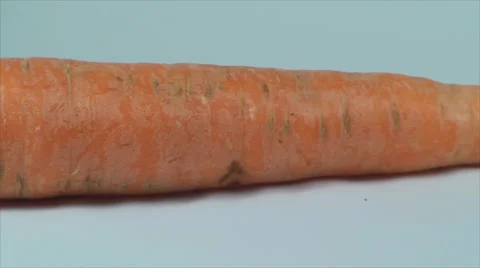 Carrot On A White Surface, Isolated, Bio, Organic, Cuisine, Pan Stock Footage 40617004