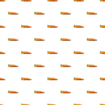 Carrots arranged in a repeating pattern on a white background Stock Illustration