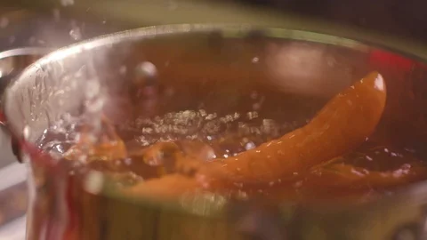 Carrots in boiling water Stock Footage 119300276