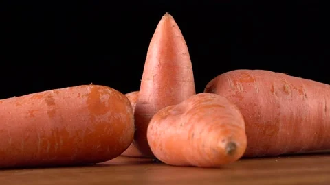 Carrots close up on black background Stock-Footage 162172454
